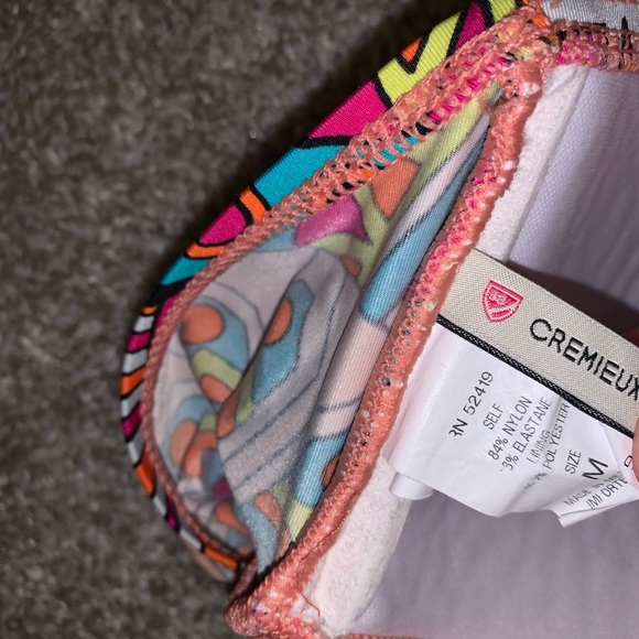 Cremieux Orange Multicolor Swim Coverup size M - Picture 7 of 10